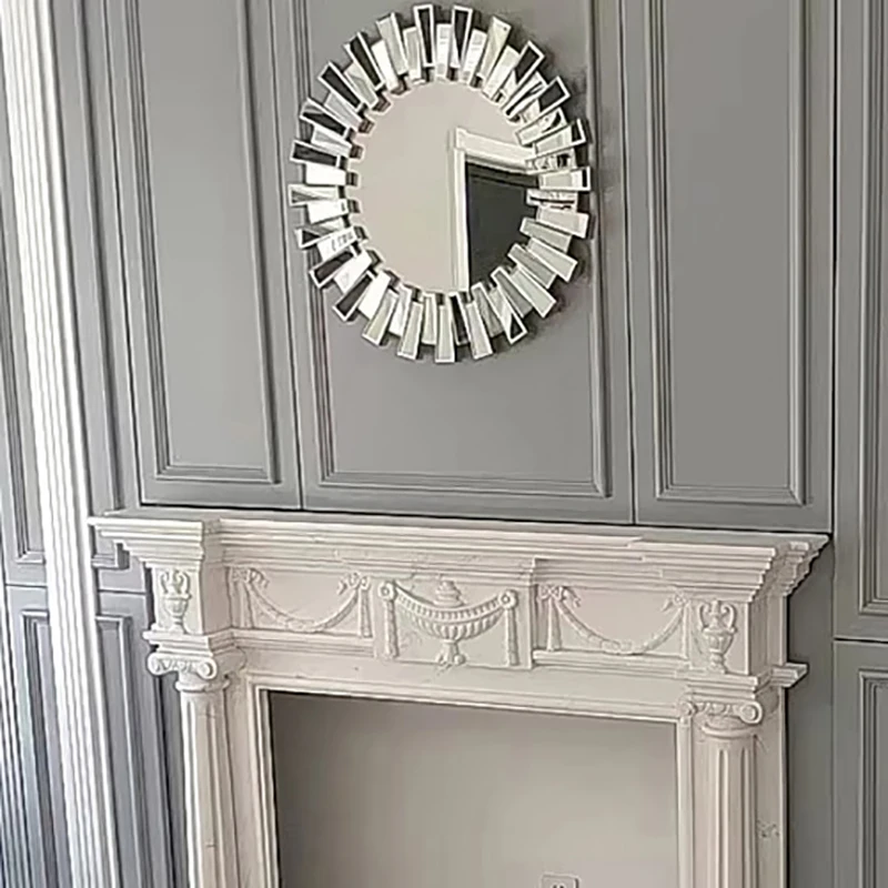 

Корейское зеркало в эстетике девушек, настенные предметы в стиле бохо, роскошное круглое зеркало бесконечности, стена тройного сложения, туалет specchiо, домашняя мебель GPF40XP