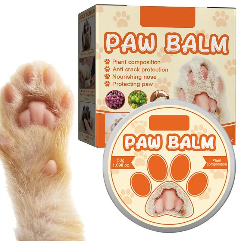 Paw Balm For Dogs 50g Noses Paws Moisturizer Cream Cats Dogs Paw Protector Lick Safe Pet Supplies For Extreme Weather Conditions