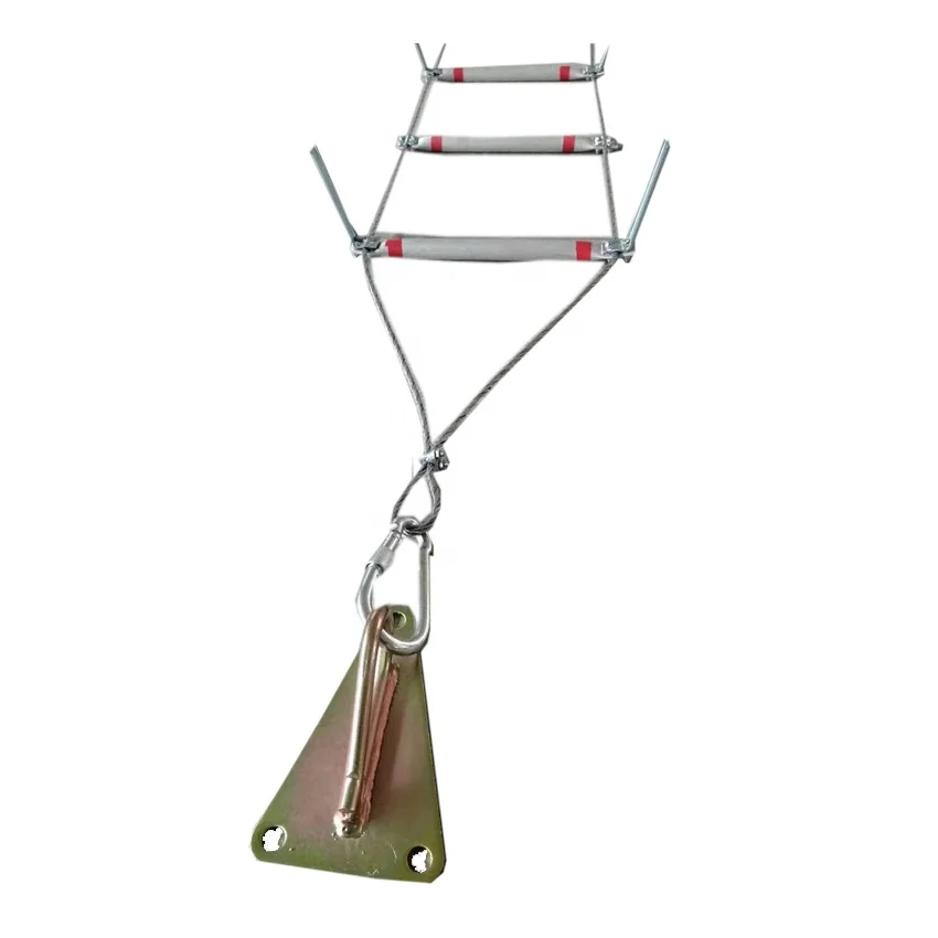 

12m Folding Fire safety escape ladder aluminium rope ladder for sale price