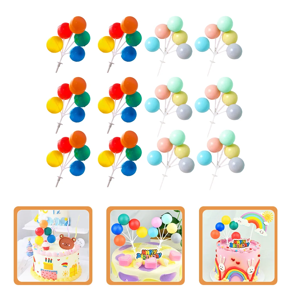 

Balloon Cake Picks Cluster Topper Cupcake Decorations Party Dessert Pick Plugin Birthdayballoons Shower Baby Assortment Fruit