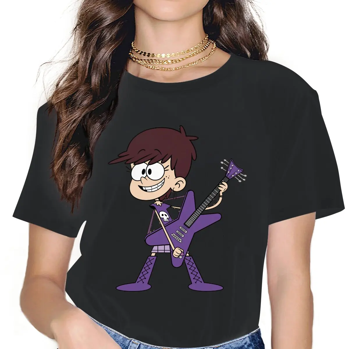 

Женская хлопковая футболка с коротким рукавом, с круглым вырезом