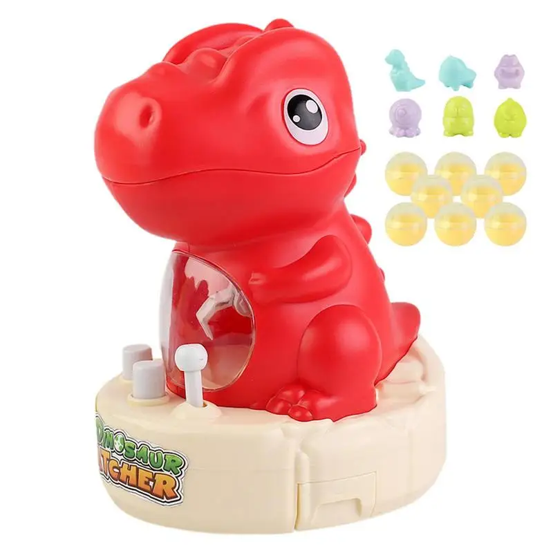 

Doll Claw Machine Pill Claw Machine Dinosaur Shape Mini Claw Toy With Openable Head Cover And Prize Storage Slot For Color