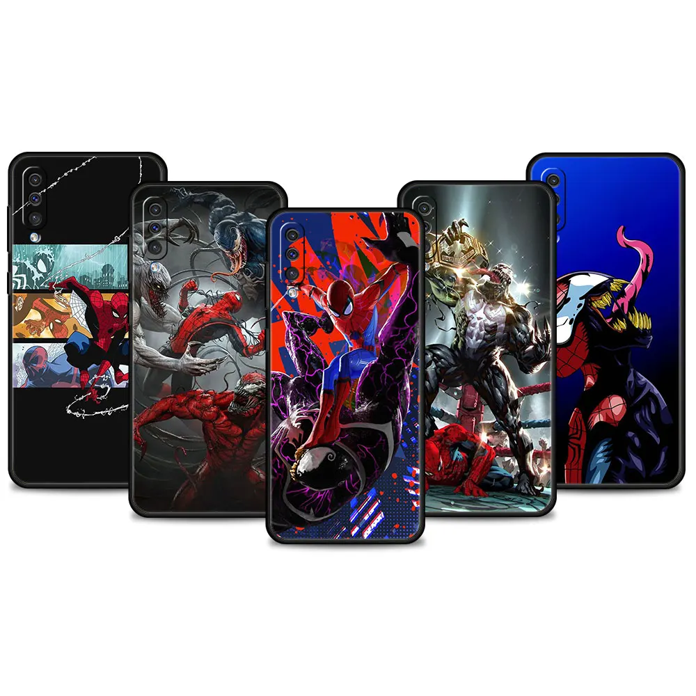 Чехол для телефона Samsung A70 M31 A10 A30 A20e A20s A40 A50 M30s M51 M22 M52 5G M23 M12 M62 Marvel Venom VS Spider-Man