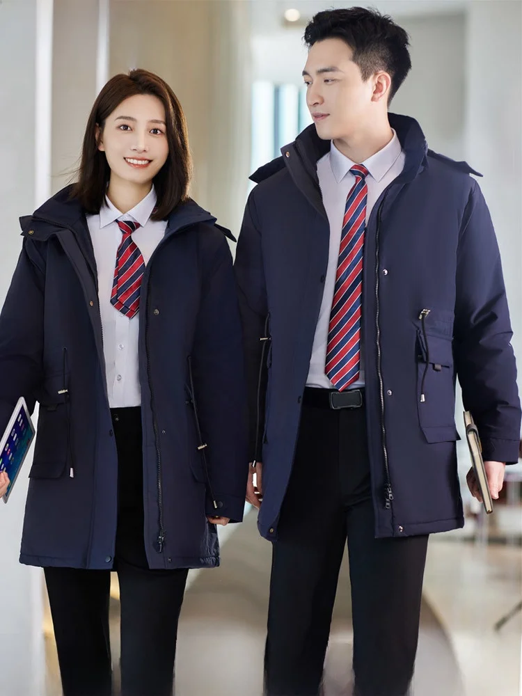 Утепленная парка средней длины женская зима 2023 новая одежда с хлопковой