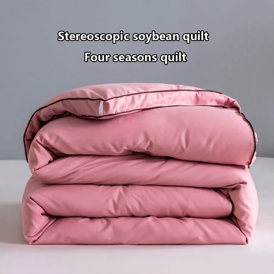 Household three-dimensional soybean quilt spring and autumn air conditioning quilt core warm blanket extra large winter quilt