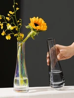 nordic glass vase modern bottle for roses small mouth hydroponic culture of a flower living room home decoration