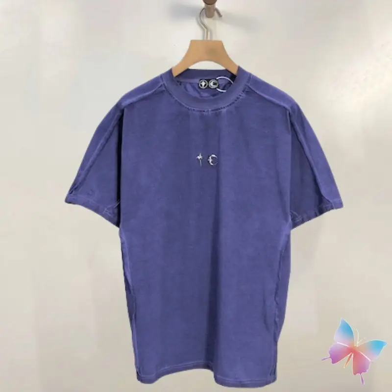 Мужские и женские футболки с круглым вырезом винтажные хлопковые вырезами луны