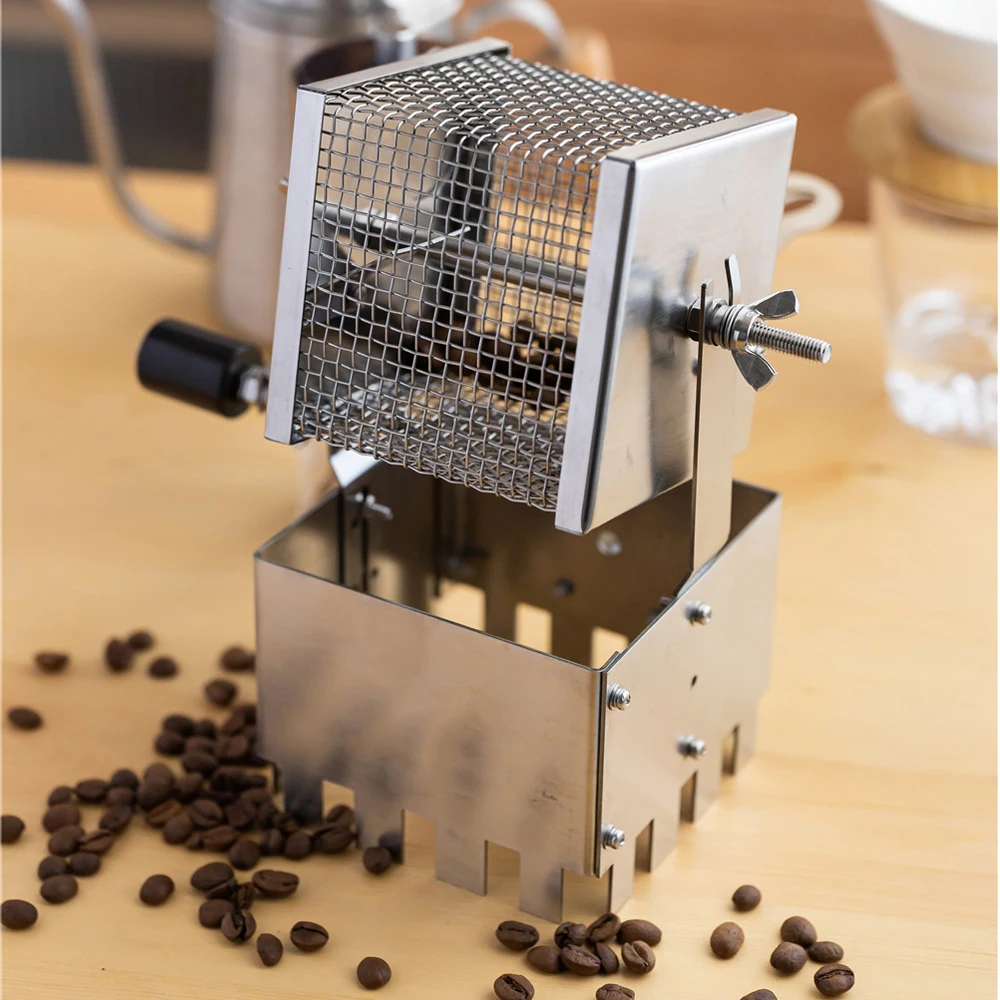 HiBPFV Household Fuel Gas Coffee Roaster Stainless Steel Cafe Coffee Bean Roasting Machine Baking Tools Drying