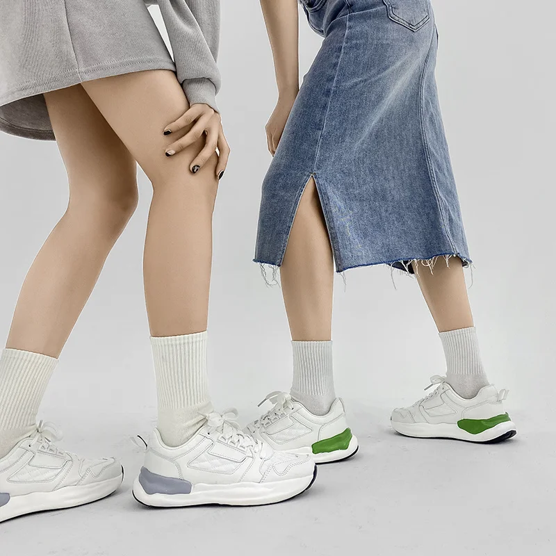 SALUDAS Women Sneakers Running Shoes Breathable Light Fashion Thick Soled White Shoes Luxury Brand Sneakers for Women