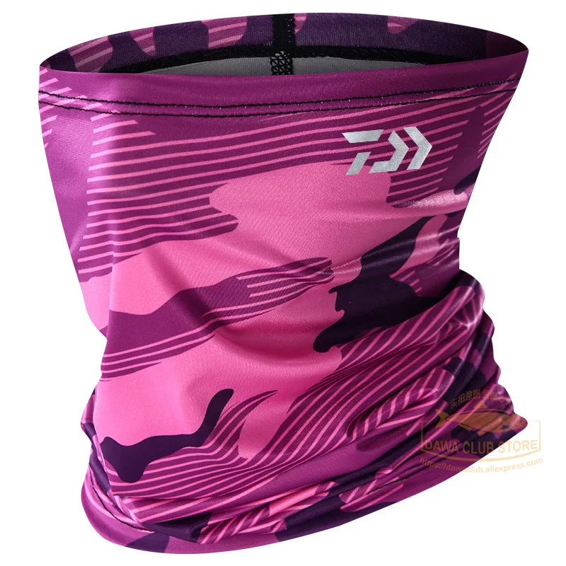 

New Dawa fishing ice silk mask summer riding camouflage quick-drying sunscreen headscarf outdoor fishing elastic printing scarf