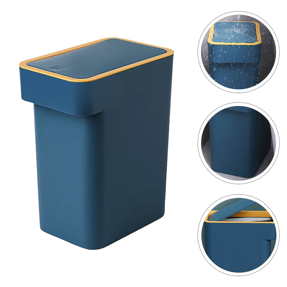

Can Trash Garbage Kitchenwastebasket Bin Cansbathroomstainless Bedroom Container Trashcan Steel Slim Storage Containers