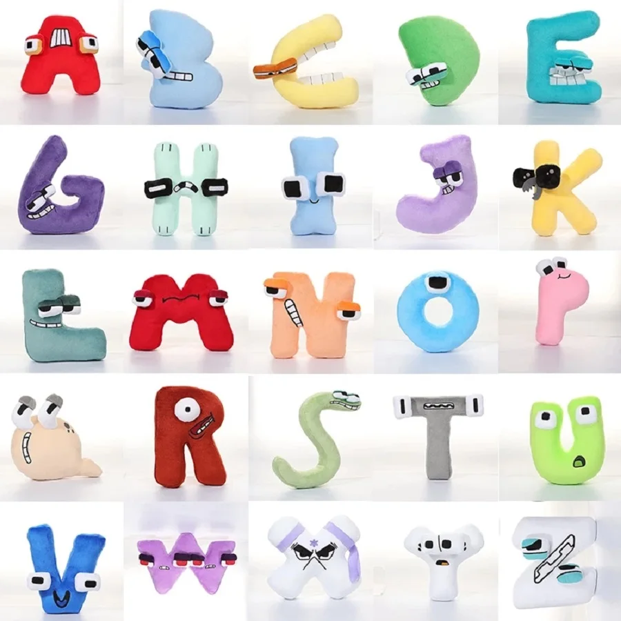 

26pcs Alphabet Lore Plush Toys English Letter Stuffed Animal Plushie Doll Toys Gift for Kids Children Educational Alphabet Lore