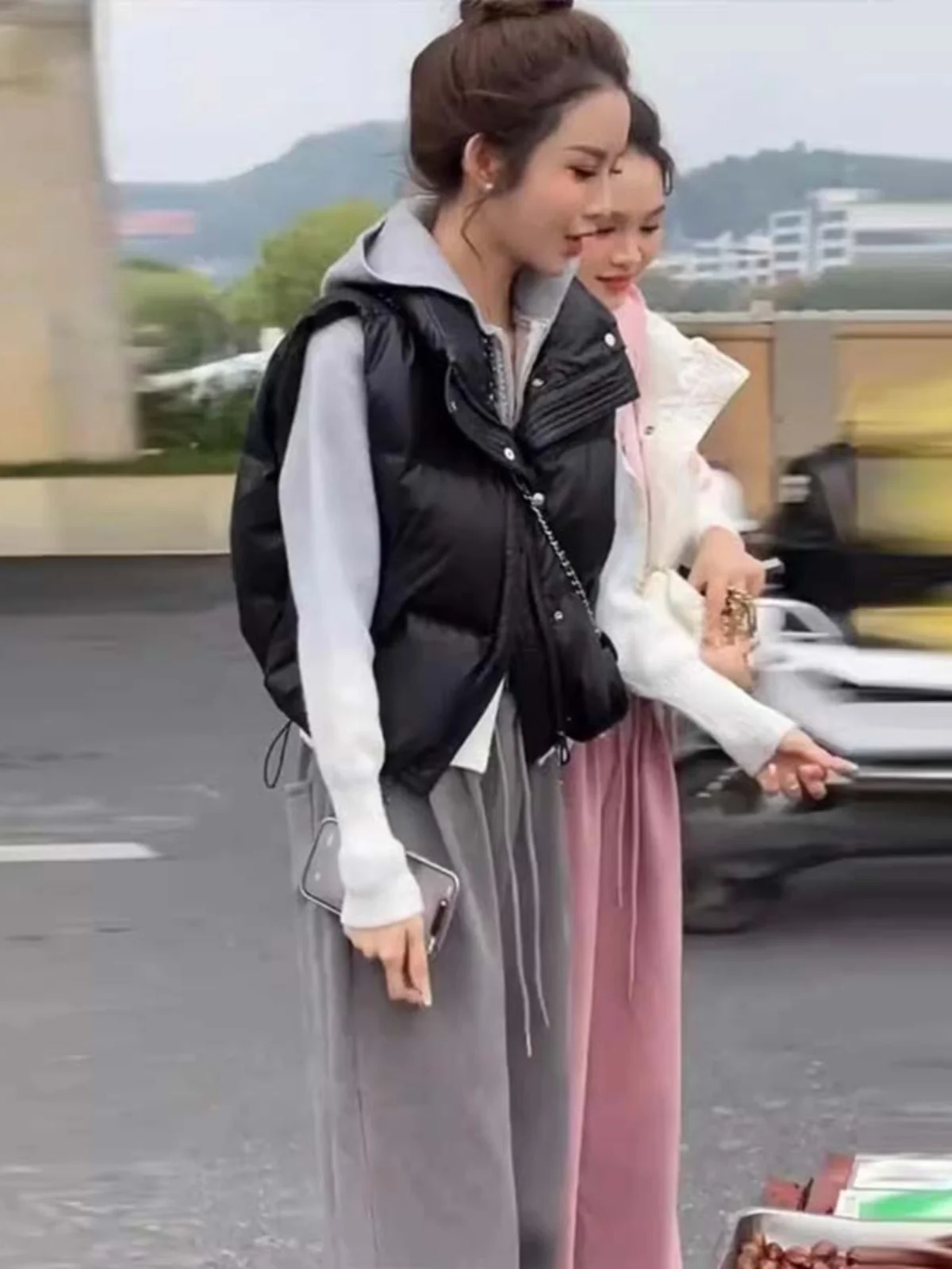 Пуховый жилет с хлопковой подкладкой женский новый верхний костюм 2024 короткий