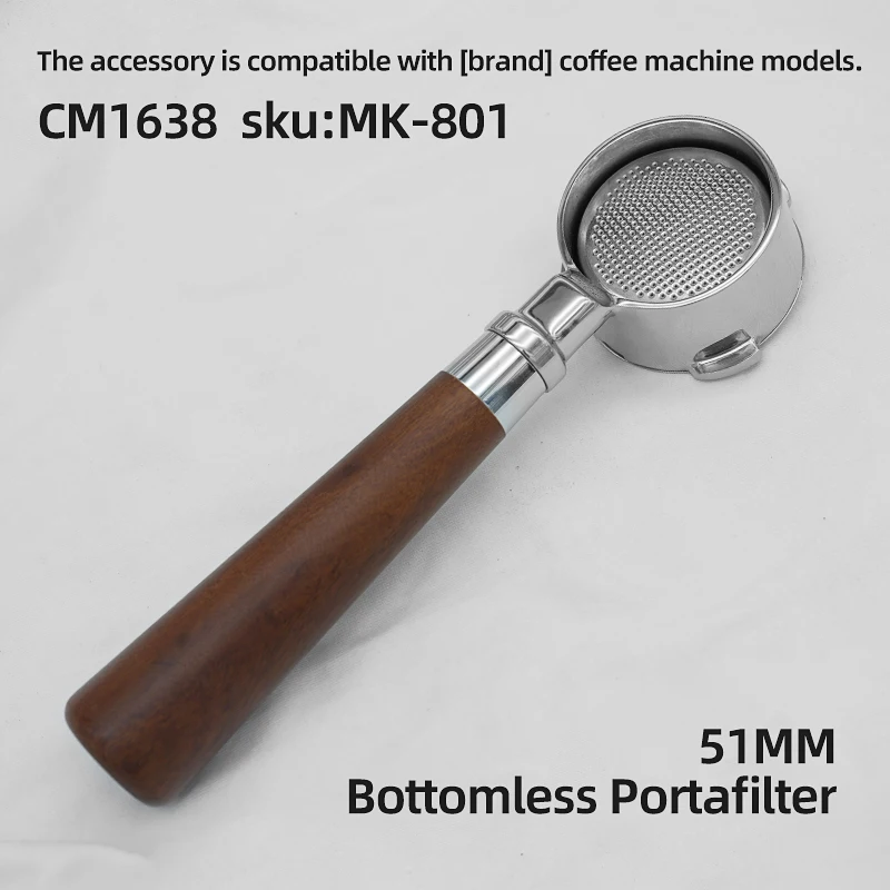 

Бездонный портафильтр 51 мм, совместимый с кофемашиной [CAFELFFE], модель cm1638 mk801