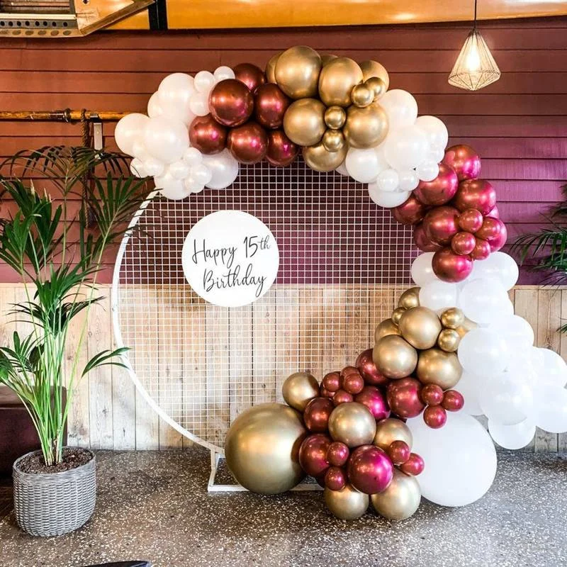 

Balloon Garland DIY Kit/Red Chrome/Gold and White/Luxury Birthday Balloons/Bridal Shower/Giant Gold/Baby Shower/Wedding Garland