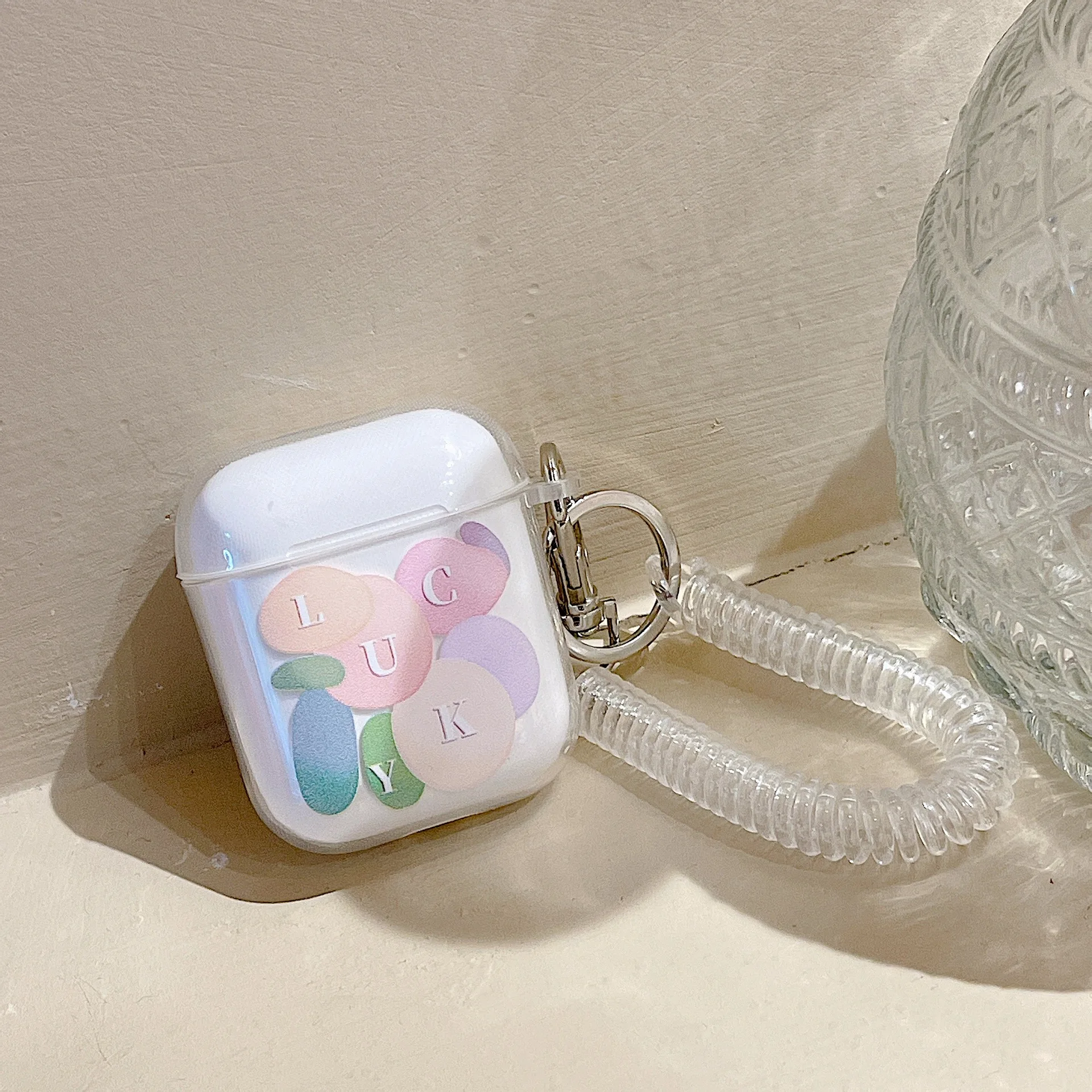 Беспроводная Bluetooth-гарнитура Lucky AirPods с рисунком защитный чехол поколения 2/3
