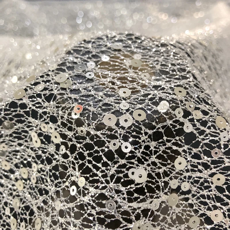 

Фабричная Прямая поставка, горячая пудра, тюль, кружевная ткань для свадебного платья, хрустальное горячее тиснение, блестящая кружевная ткань