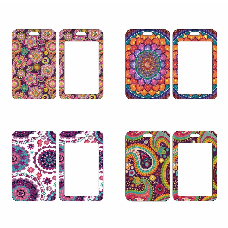 

Flower Pattern Student ID Card Holder Nurse Bus Bank Card Case Office Worker Business Card Cover Cards Protectors