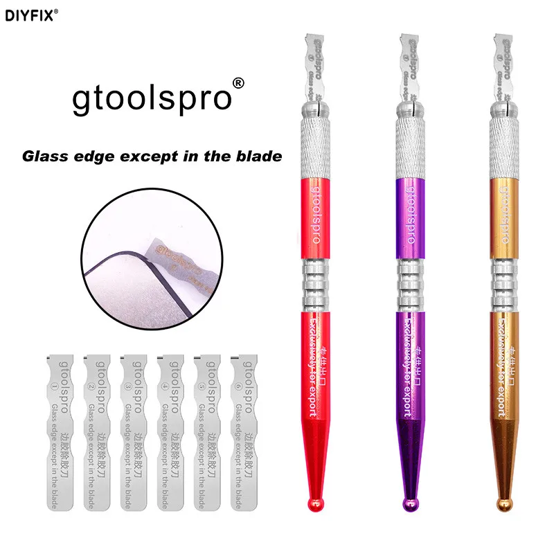 

Gtoolspro Glass Edge Glue Removal Blade For iPhone Samsung Huawei Xiaomi Middel Frame Disassemble Glue Cleaning Repair Tool