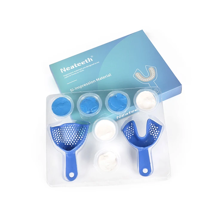 

Professional 510K Approved Dental Putty Silicon Impression Material Teeth Mold Kit With Mouth Tray