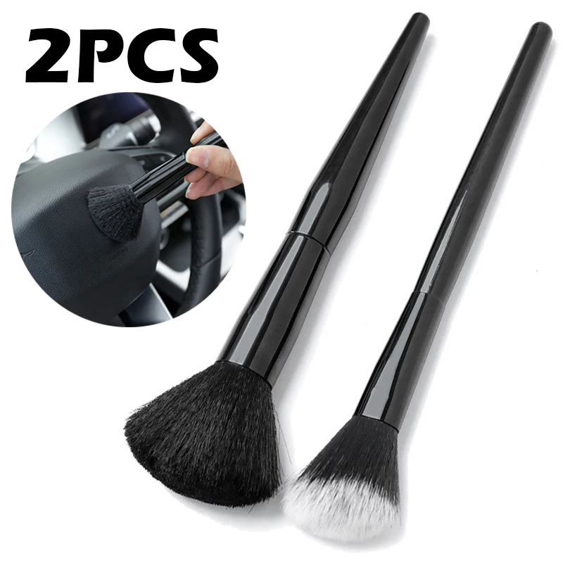 

2Pcs Car Cleaning Tools Car Ultra-Soft Detailing Brush Auto Interior Detail Brush With Synthetic Bristles Car Dash Duster Brush