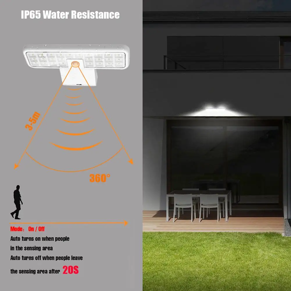 

Led Solar Wall Lamp 360 Degree Rotatable Outdoor Waterproof Garden Lights With Pir Motion Sensor Wall Decoration lamp