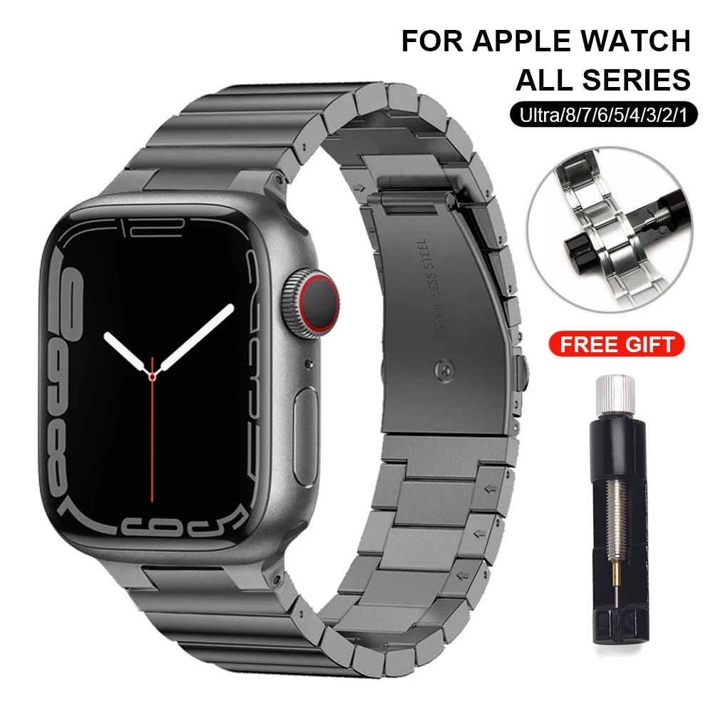 Smartwatch Metal Strap For Apple Watch SE 45mm 44mm Band Series 7 8 6 5 4 3 38mm 40mm 42mm 41mm Ultra 49mm Wrist Band Bracelets