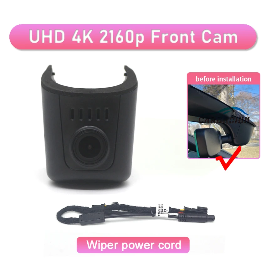 

Специальная автомобильная Wi-Fi камера-видеорегистратор для Porsche Taycan Carrera Cabriolet 911 2018 2019 2020 2021 2022 2023, 4K, Plug and Play