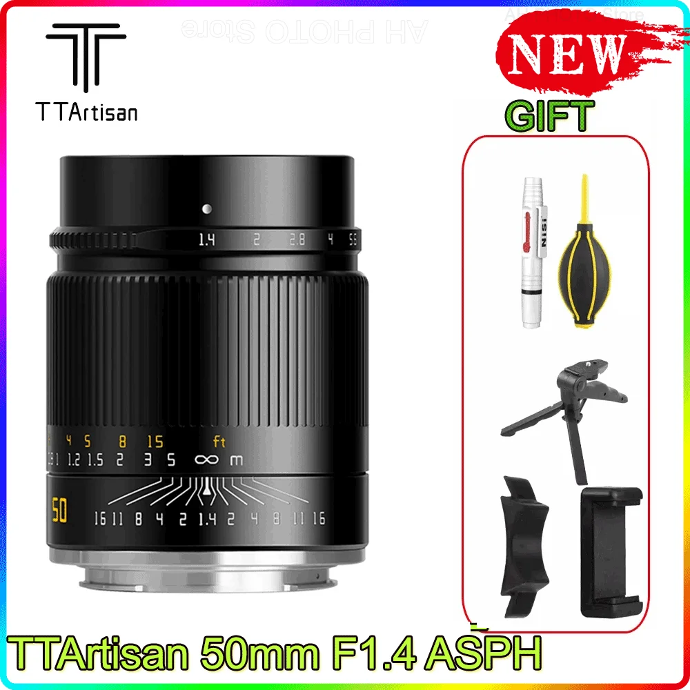 

TTArtisan 50 мм F1.4 ASPH полная Рамка Ручной фокус линзы для Sony E Canon RF Nikon Z Sigma Lumix Leica L mount камеры новинка