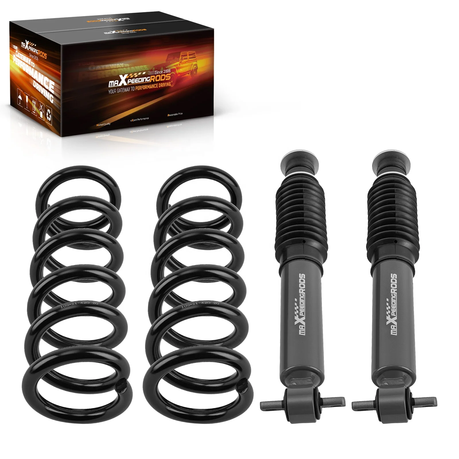 Фото Комплект для лифта передней подвески Factory Lift 2 дюйма для Dodge Ram 1500 Classic 2WD V8 2009-2024: амортизаторы + пружины STOCK №3