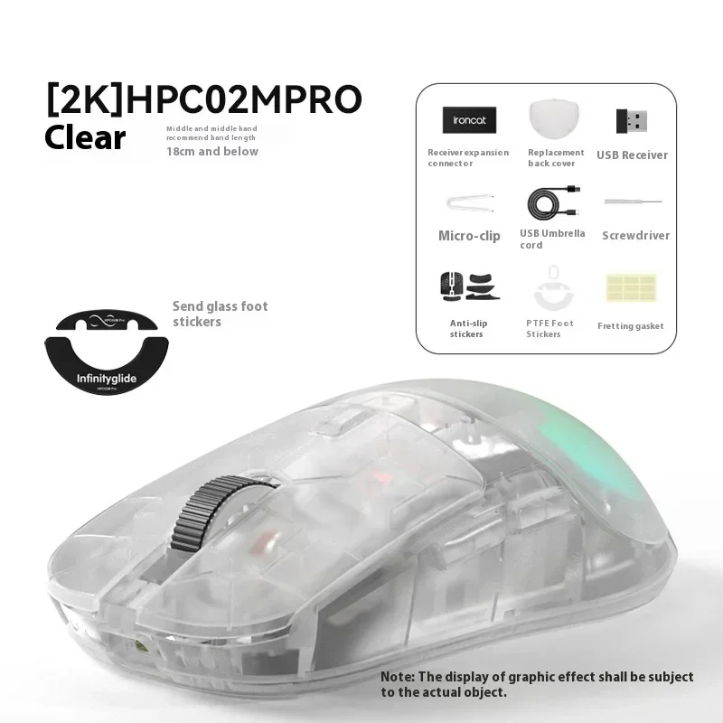 Ironcat Hpc02 Pro Wireless Mouse Paw3395 Customized Hot-Swap Dual Mode Ergonomics Lightweight Gaming Pc Office Gamer Gifts