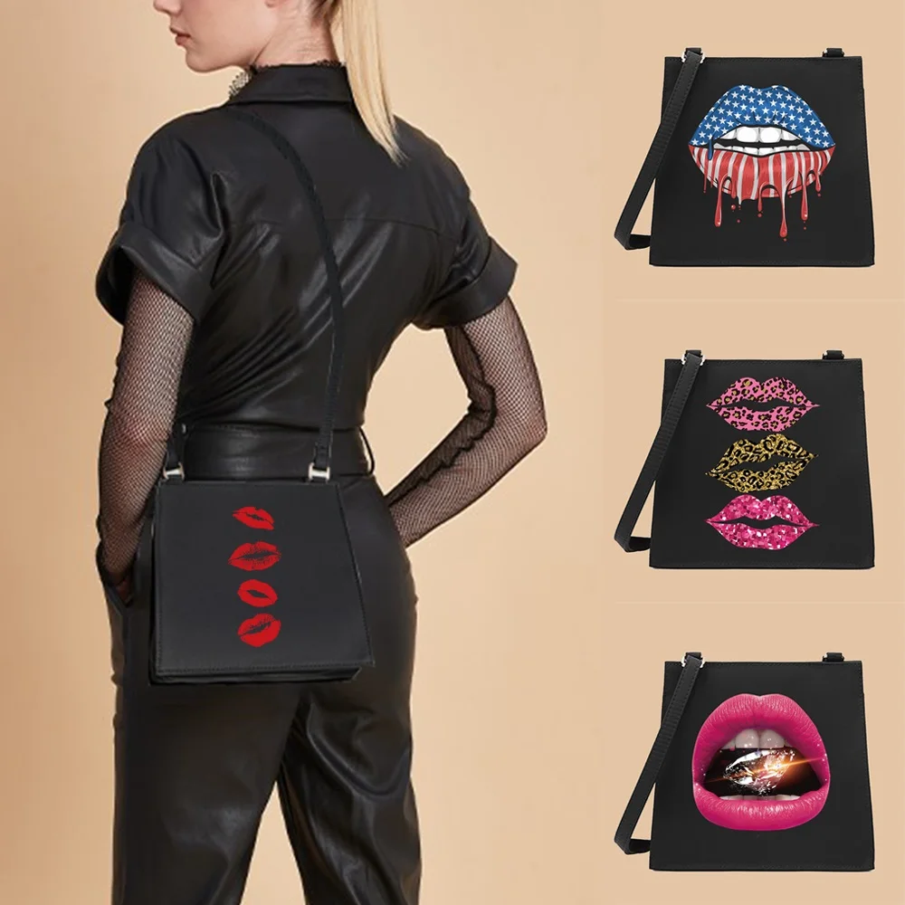 

Adjustable Crossbody Square Bags 2022 Women Commuter Messenger Case Fashion Shoulder Casual Dinner Bag Mouth Pattern