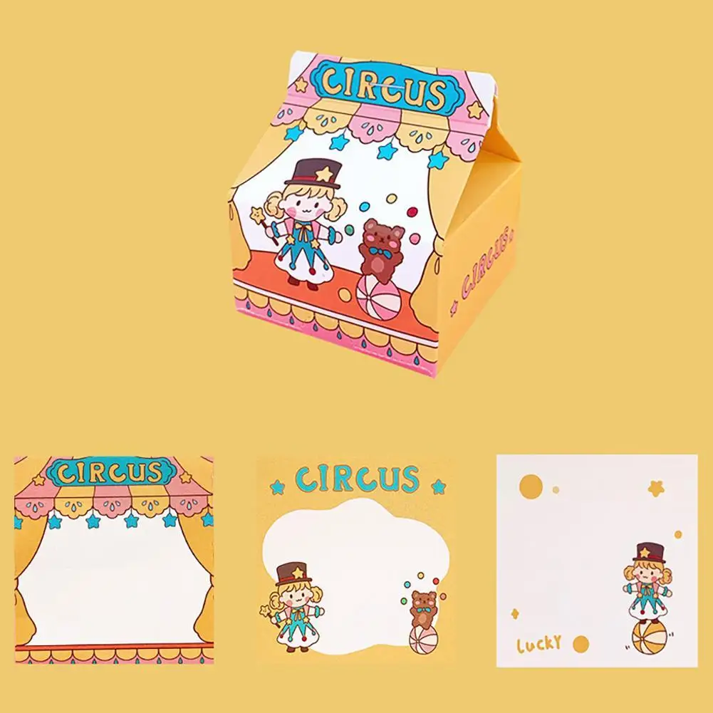 

Convenient Durable Student Use Memo Pad Paper Mini Notepad Milk Pattern for Recording