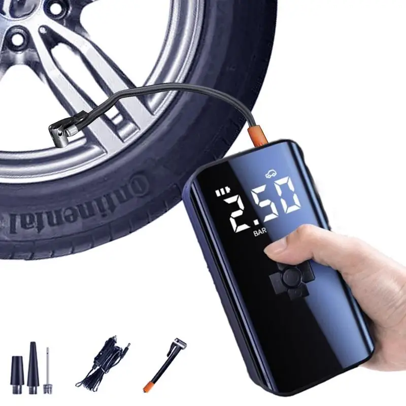 

Portable Air Compressor Digital Portable Inflator With USB Charging Automobiles Essentials Road Trip Supplies For Motorcycles