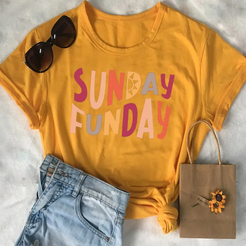 Женская хлопковая футболка с коротким рукавом и круглым вырезом большого