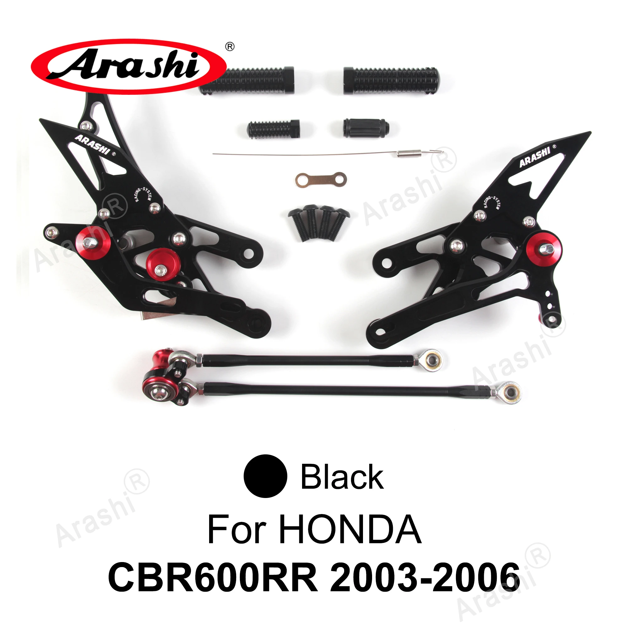 

Arashi 1 комплект для HONDA CBR600RR 2003-2205, регулируемые задние подножки, подножка для водителя CBR 600 CBR600 RR 2004 2005 2006 2007