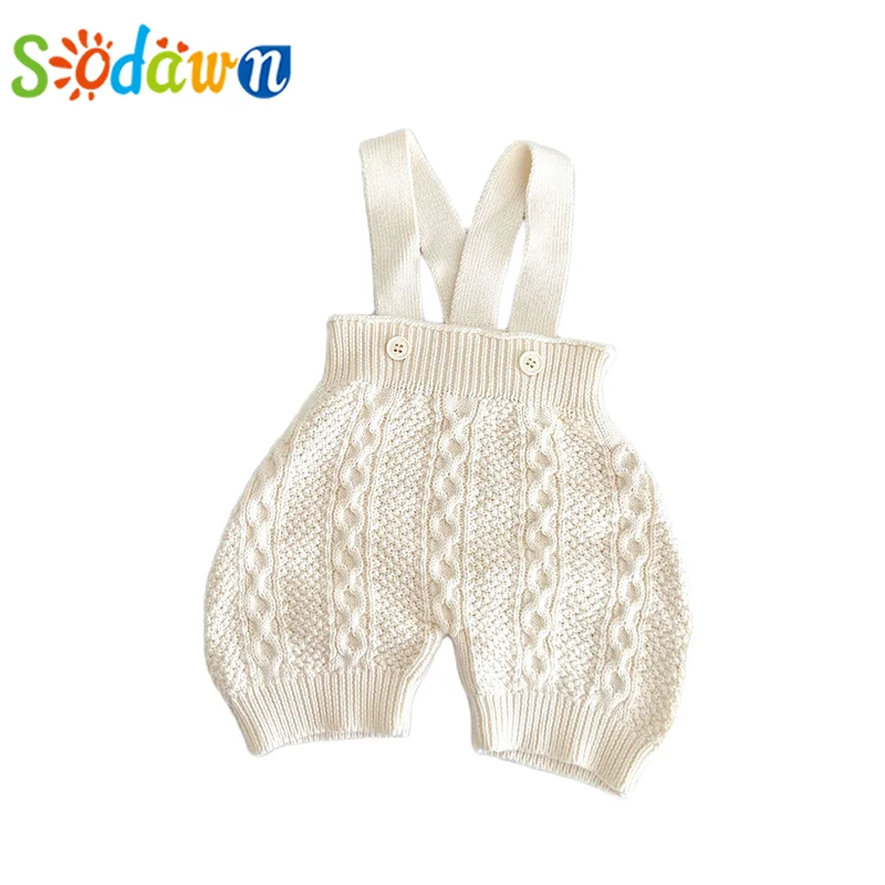 

Sodawn Sweater Overalls Jumpsuit Romper Knit Autumn Baby Girl Clothes Newborn Boy Infant Kid Clothes For 0-2 Years