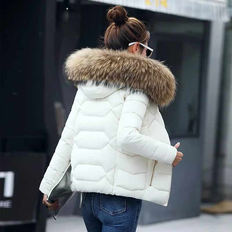 

2022NEW Female Long Jacket Woman Parka 2022 Coat Women Fake Fur Collar Warm Outerwear Down Jacket Winter Jacket Women Coat