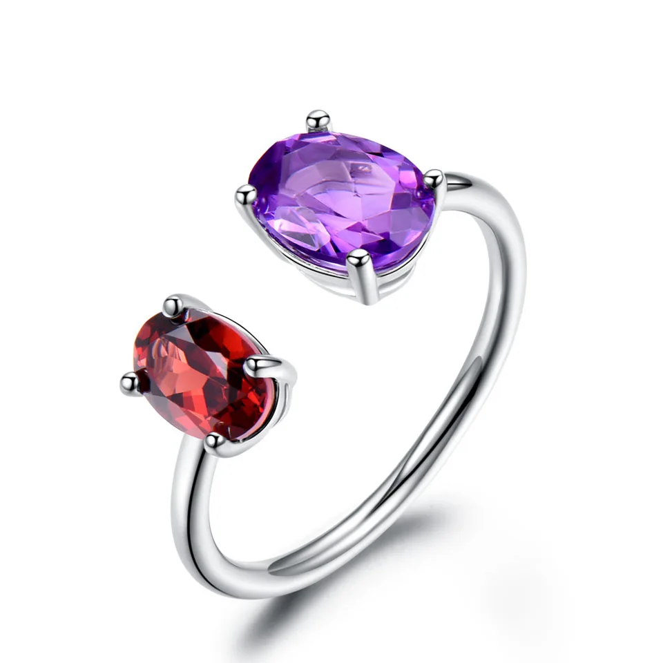

Luxury Colored Natural Gemstone Rings for Women S925 Sterling Silver Rings Engagement Proposal Boutique Jewelry Gifts for Girls