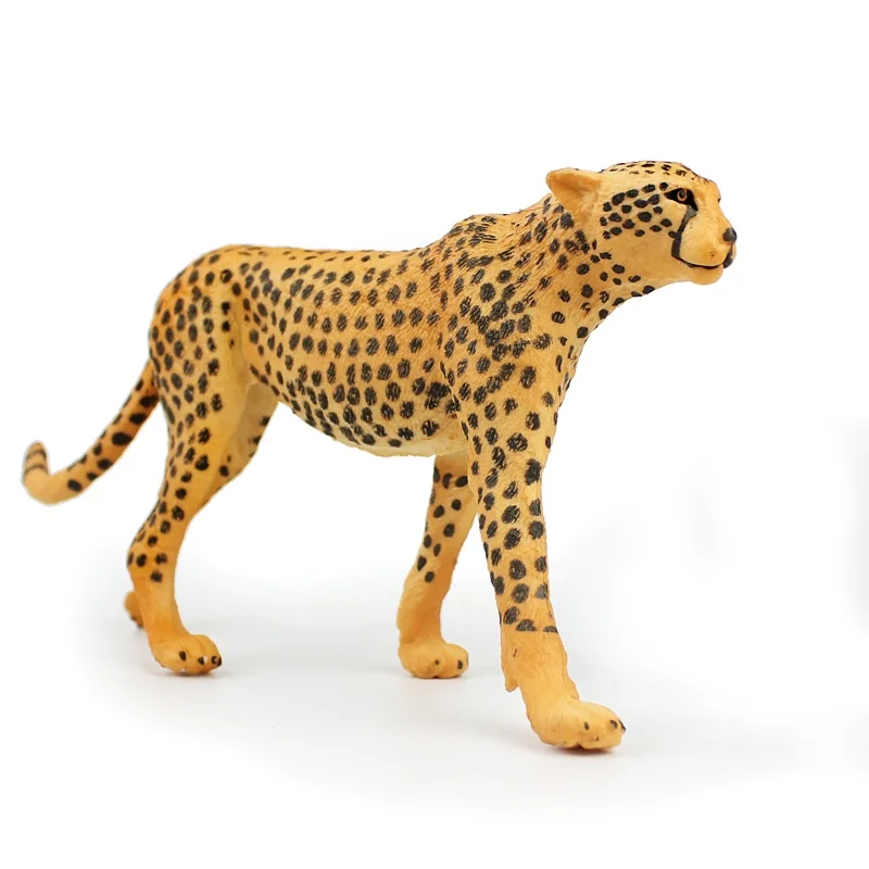 

Children's simulation solid zoo toy model wild animal world suit Jaguar cheetah black leopard gift ornaments