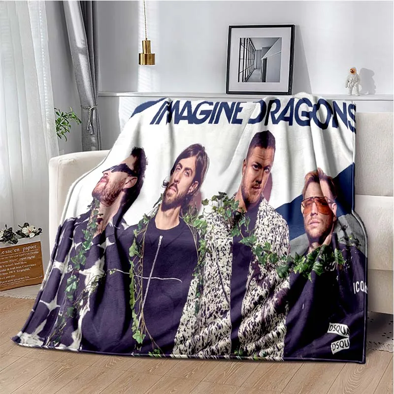 Мягкое фланелевое одеяло рок-группы представляем драконы подарок для детей и