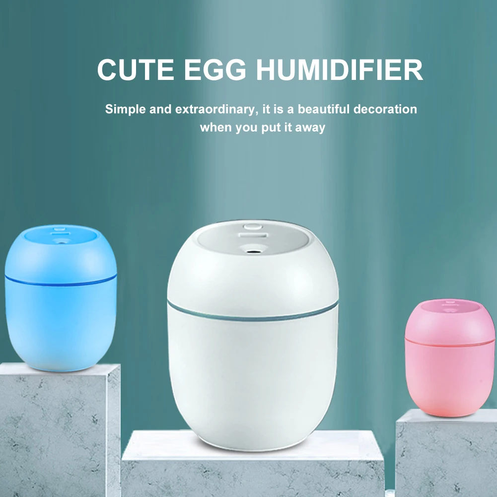 

250ml Mini Car Air Humidifier Usb Portable Essential Oil Diffuserand Aroma Anion Mist Maker LED Smart Air Humidifier for Home