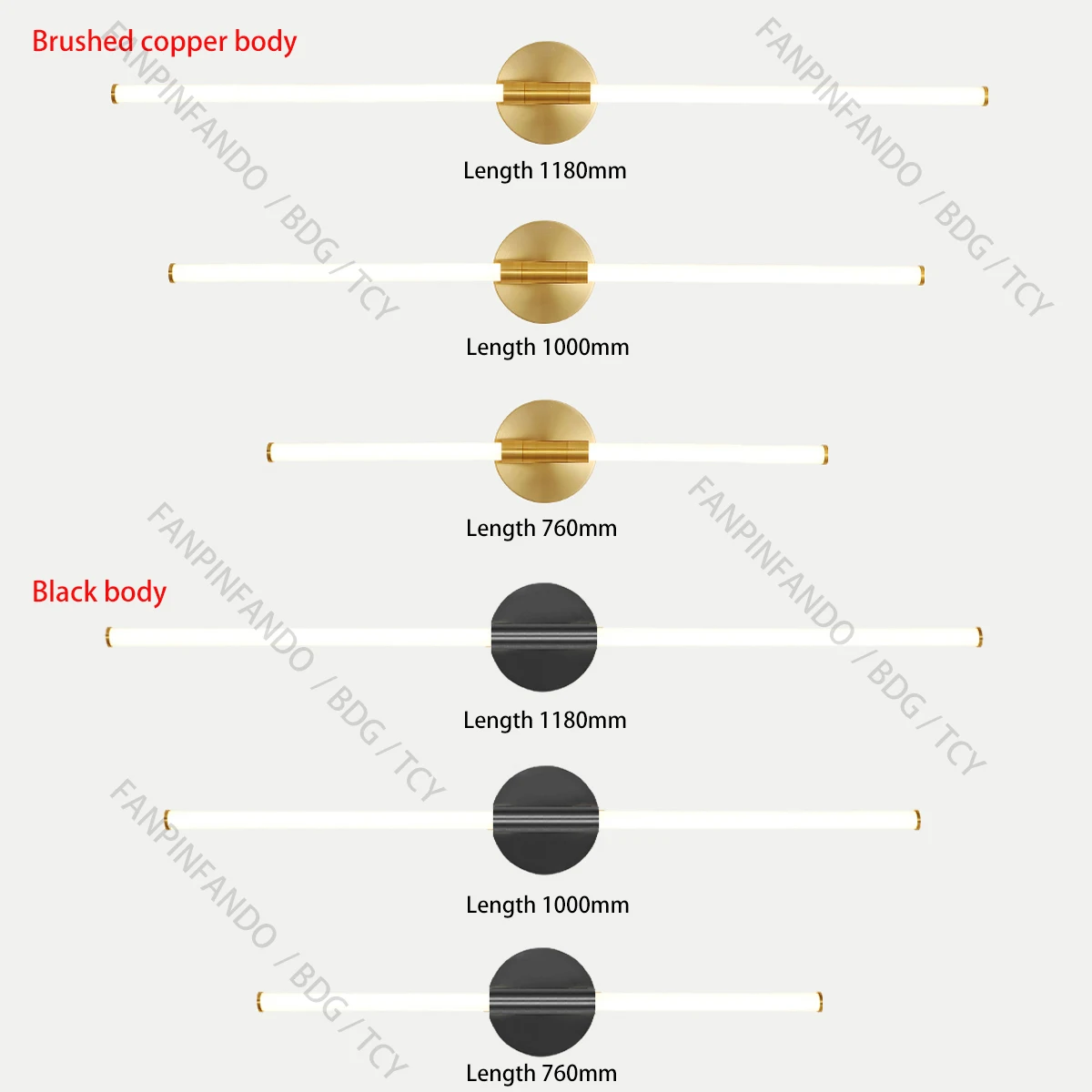 Светодиодный зеркальный светильник TCY для ванной комнаты лампа золотого и