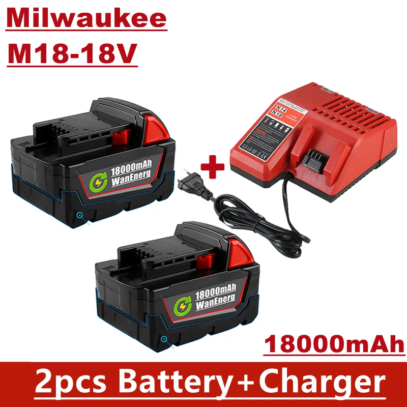 M18 electric hand drill tool battery, 18V, 18000mah, replace
