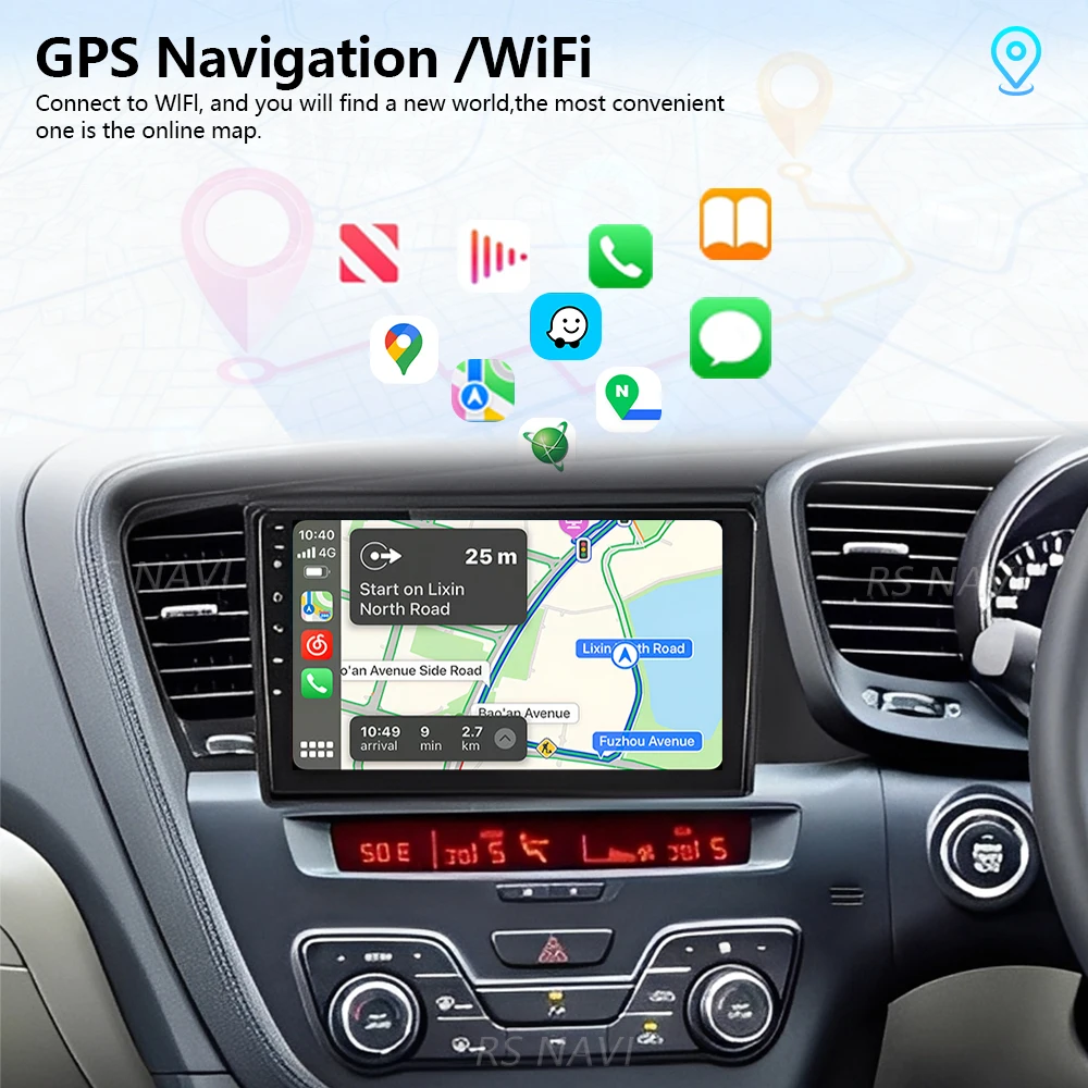 Фото Автомагнитола Android 16 с Carplay и DSP для Kia Optima 3 K5 TF T 2010-2015 (праворульные модели), GPS-стереосистема 2DIN, головное устройство №4