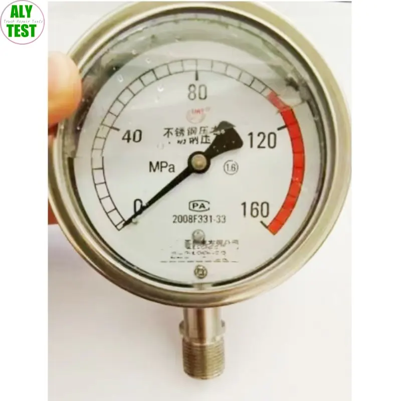 ALYTEST 160 МПа Манометр высокого давления из нержавеющей стали радиальный манометр направления M20X1, 5 100 мм ударопрочный