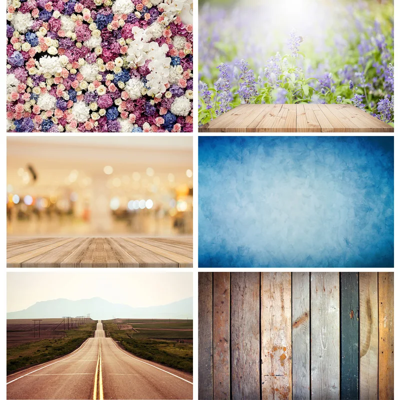 

Vinyl Custom Durable Less Wrinkles Photography Backdrops Props Flower Wall Planks Landscape Photo Studio Background 2235 JT-02