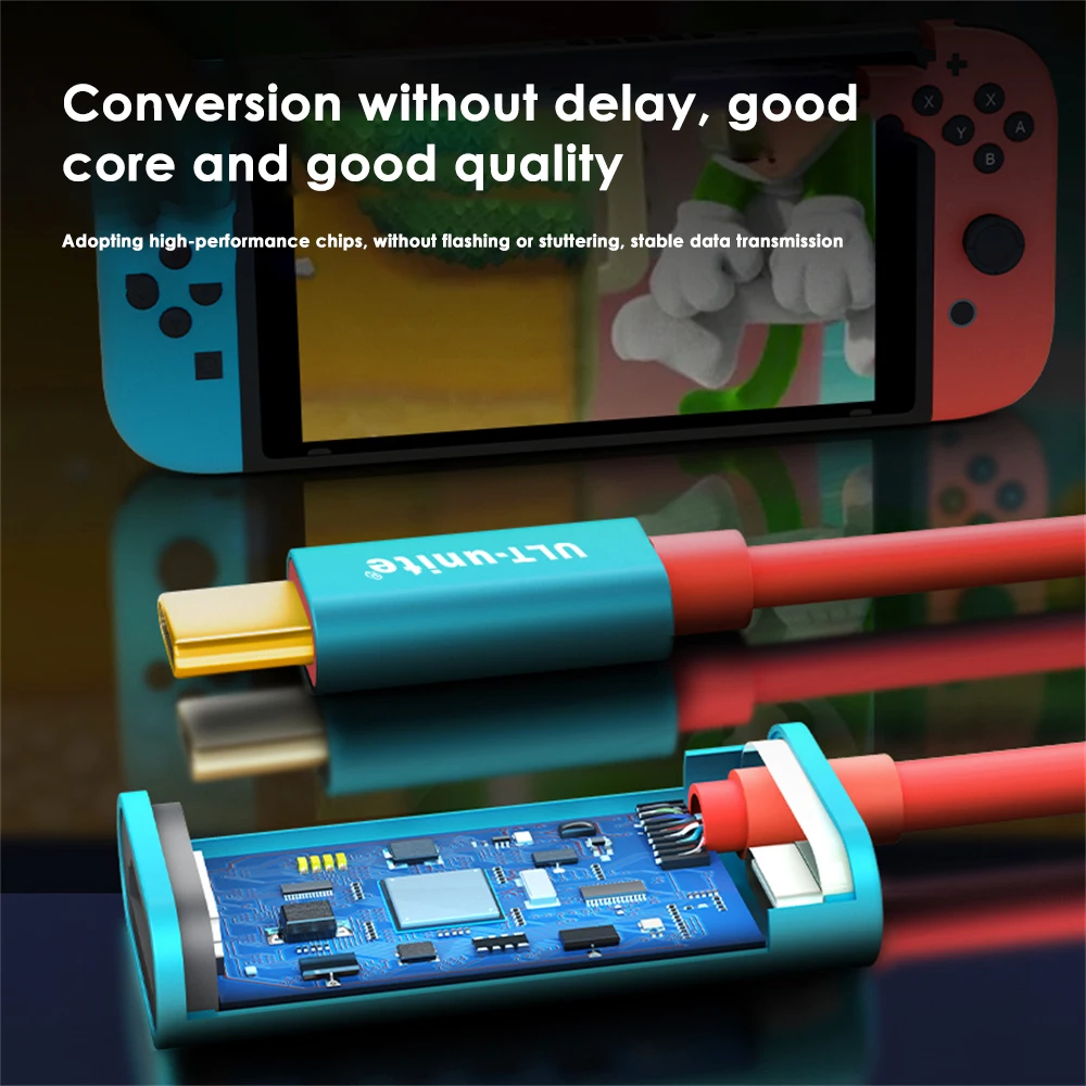 

Audio Synchronization Type C To Cable With Charging Port Audio Cable Support 3d Stereo Imaging Projection Cable Accessories