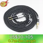 LN007470 6,5 мм 4,4 мм 2,5 мм XLR 16-жильный OCC посеребренный смешанный кабель для наушников для аудио-техники ATH-R70X