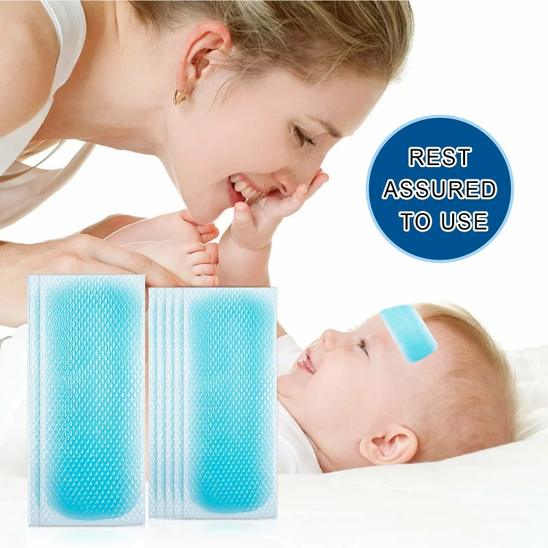 

20pcs Baby Fever Cooling Stickers for Adult Summer Cool Down Ice Sticker Kids Elieve Headache Forehead Strips Pain Relief Fever
